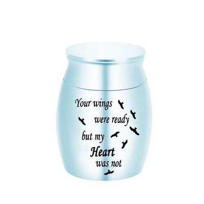 Mazas urnas pelniem Mini kremācijas urna cilvēku pelniem Alumīnija sakausējuma urna bēru pelnu turētājs-ar samta maisiņu