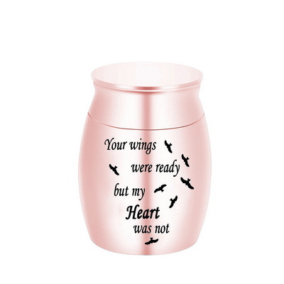 Mazas urnas pelniem Mini kremācijas urna cilvēku pelniem Alumīnija sakausējuma urna bēru pelnu turētājs-ar samta maisiņu