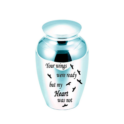 Mazas urnas pelniem Mini kremācijas urna cilvēku pelniem Alumīnija sakausējuma urna bēru pelnu turētājs-ar samta maisiņu