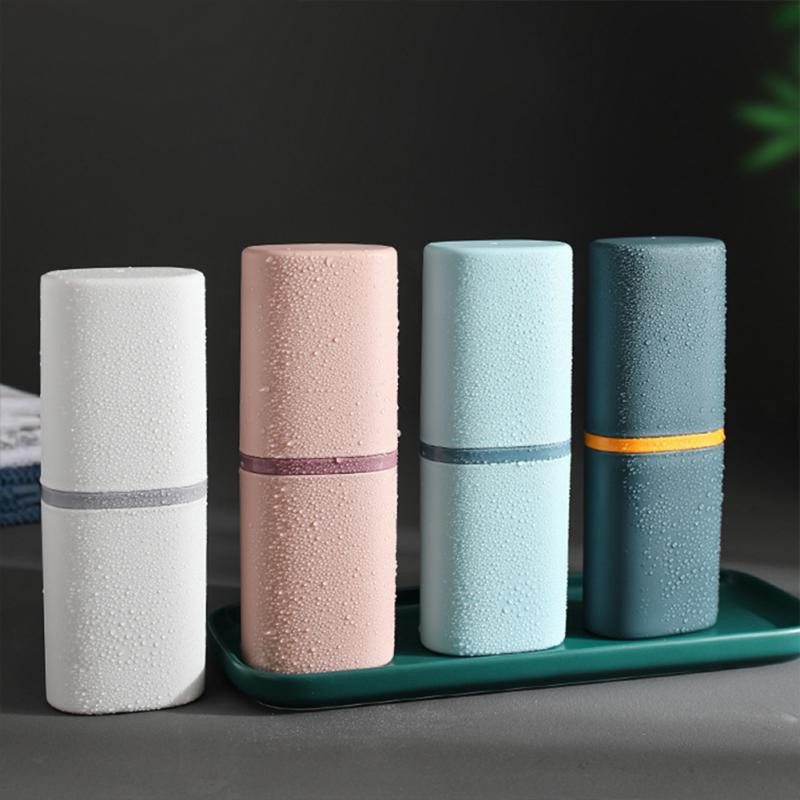 Kutija Kutija za pohranu paste za zube Spremnik Držač četkice Prijenosni držač paste za zube Šalica za četkicu Kupaonski pribor Plastika