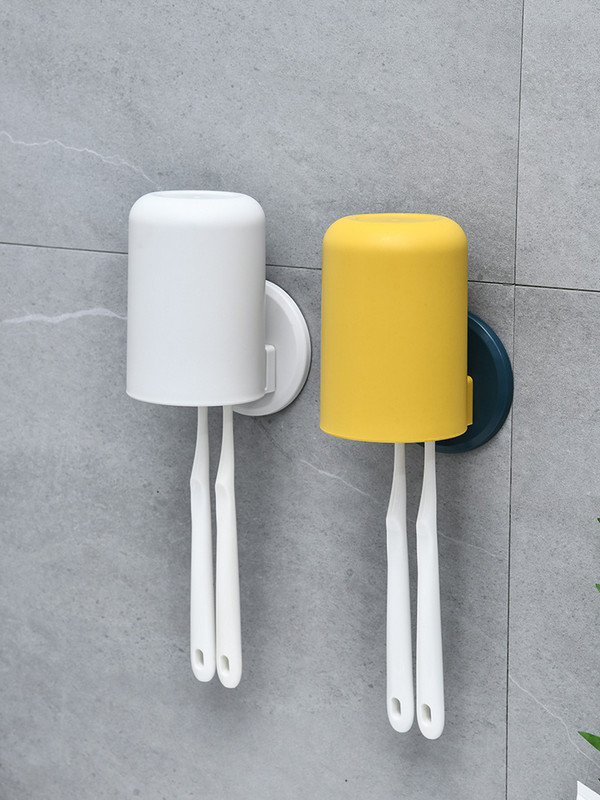 Jednostavan držač četkice za zube bez bušenja Čaša za grgljanje Čaša za zube Zidni set čaša za pranje u domaćinstvu Kutija za odlaganje držača četkice za zube