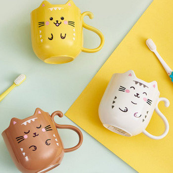 Cute Cat Mouthwash Cup Οδοντόβουρτσα Cup Home Travel Cartoon Thickened Wash Cup Αξεσουάρ μπάνιου
