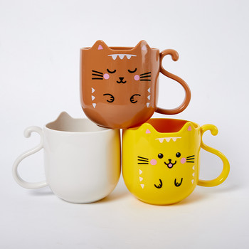 Cute Cat Mouthwash Cup Οδοντόβουρτσα Cup Home Travel Cartoon Thickened Wash Cup Αξεσουάρ μπάνιου