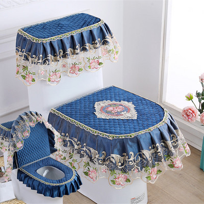 Navlaka za WC školjku 3 komada Crvena navlaka za WC školjku Ukrasna navlaka za WC školjku Hotelska kupaonica Čipkana navlaka za WC školjku Plava