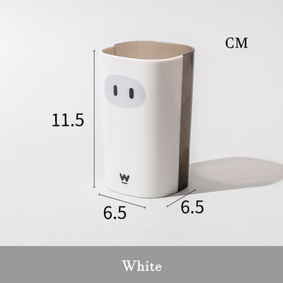 Karikatūra Cūkas zobu pastas zobu birstes turētājs Vannas istabas piederumi Pārnēsājami ceļojumu zobu birstes vāka krūze krāsaina zobu birstes kauss