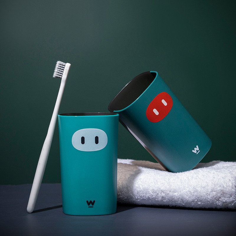 Karikatūra Cūkas zobu pastas zobu birstes turētājs Vannas istabas piederumi Pārnēsājami ceļojumu zobu birstes vāka krūze krāsaina zobu birstes kauss