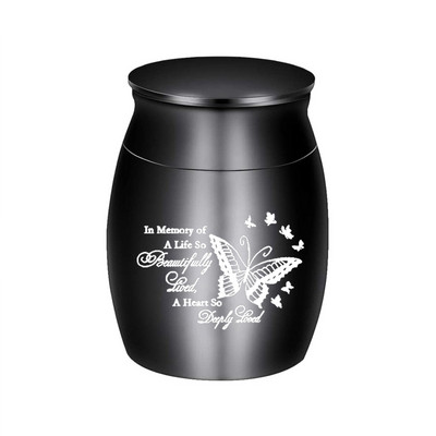 Kremācijas urnas piemiņai tauriņa raksta pelnu burka, lai pieminētu mīļotā cilvēka vai mājdzīvnieka mini pelnu turētāju