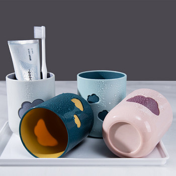 Домакинска проста креативна чаша за четка за зъби облачна чаша за измиване с дръжка чаша за вода за уста двойка чаша за четка за зъби чаша за цилиндър за зъби