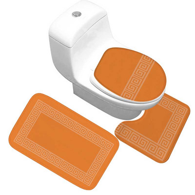 Modes un unikāls neslīdošs vannas istabas tualetes spilvens 3-daļīgs sēdekļa pārklājs kāju audums, absorbējošs vannas istabas tualetes paklājs Tapis De Bain