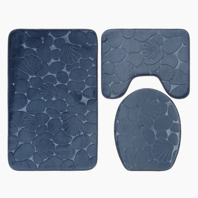 3Gb/komplekts Flaneļa Vannas Paklājiņa Komplekts Tualetes Vāks Pārsegs Paklāji Neslīdoši Mazgājami Reljefi WC grīdas Paklāji Vannas istabas Kāju Paklājiņā