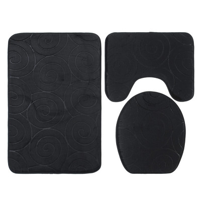 3Gb/komplekts Flaneļa Vannas Paklājiņa Komplekts Tualetes Vāks Pārsegs Paklāji Neslīdoši Mazgājami Reljefi WC grīdas Paklāji Vannas istabas Kāju Paklājiņā