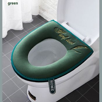 Κάλυμμα καθίσματος τουαλέτας Ματ ντουλάπι που πλένεται Αξεσουάρ μπάνιου Χειμώνας Ζεστό Μαλακό βελούδινο Παχύ Universal αδιάβροχο κάλυμμα τουαλέτας