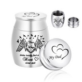 Mala kremacijska urna za pepeo Srebrna uspomena Minijaturne pogrebne urne za dijeljenje pepela Mini urna za pepeo - Moj tata