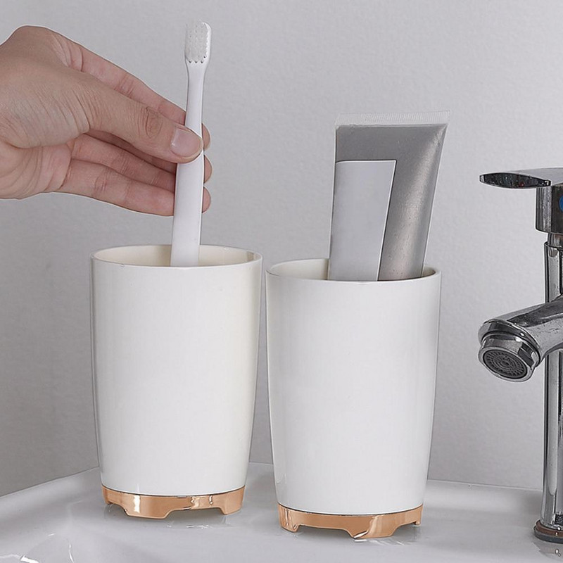 Čašica za četkicu za zube od 300 ml Galvanizirana kupaonska čašica sa zadebljanim uzorkom slova Široki kalibar Držač kućne četkice za zube za dom