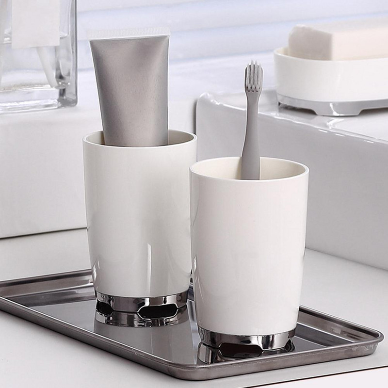 Čašica za četkicu za zube od 300 ml Galvanizirana kupaonska čašica sa zadebljanim uzorkom slova Široki kalibar Držač kućne četkice za zube za dom