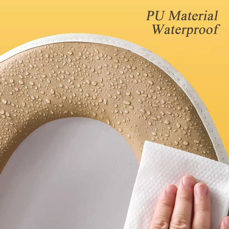 Universāls ziemas siltais tualetes sēdekļa pārklāja paklājiņa spilvens ar rokturi, biezāks, mīksts, mazgājams Closestool vannas istabas aksesuāri