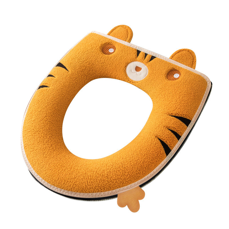 Universāls ziemas siltais tualetes sēdekļa pārklāja paklājiņa spilvens ar rokturi, biezāks, mīksts, mazgājams Closestool vannas istabas aksesuāri