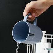 Izturīga zobu birstes krūze Smooth Edge zobu birstes krūze ar rokturi Ūdens uzglabāšanai Liela atverama zobu birste Zobu pastas krūze