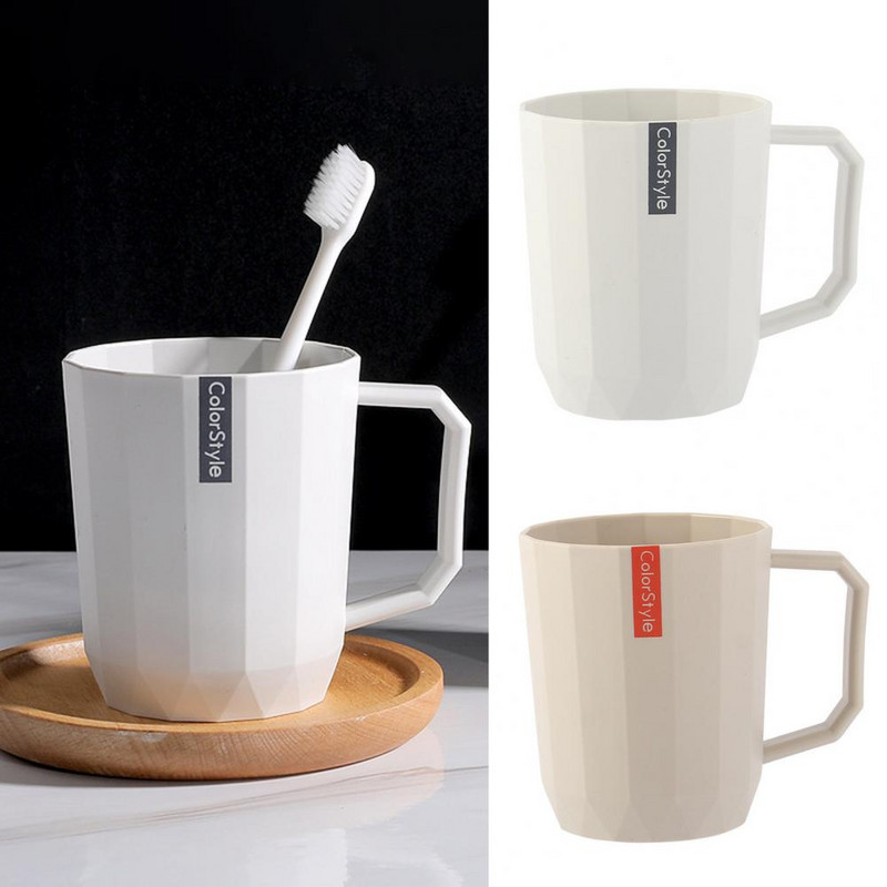 Izturīga zobu birstes krūze Smooth Edge zobu birstes krūze ar rokturi Ūdens uzglabāšanai Liela atverama zobu birste Zobu pastas krūze
