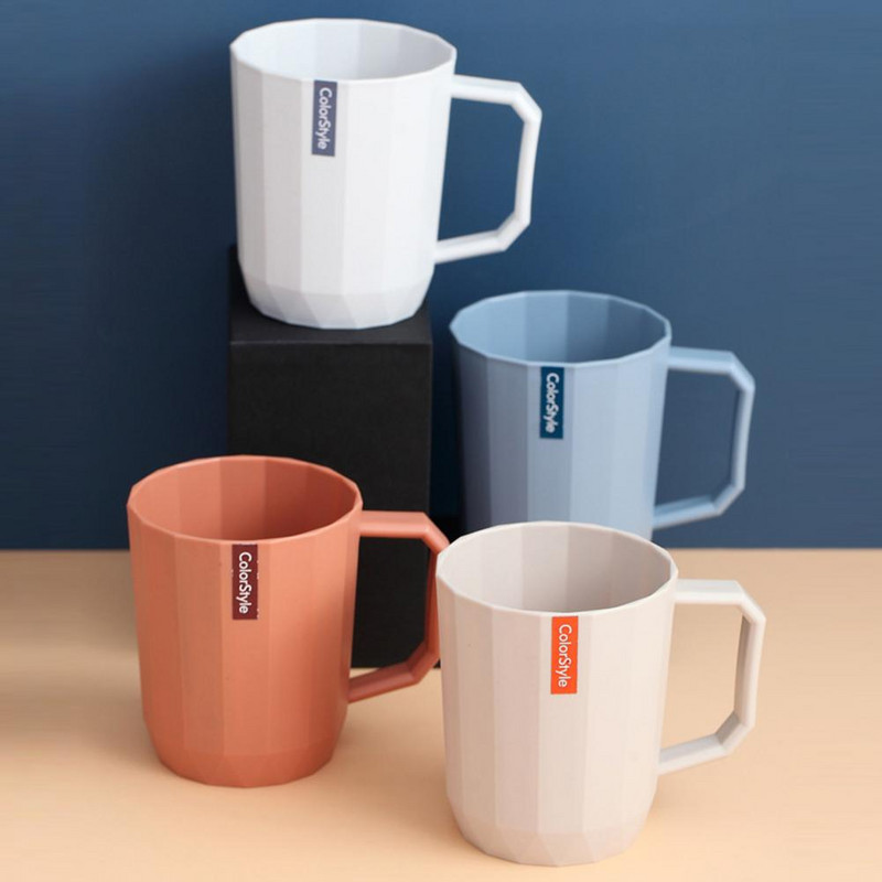 Izturīga zobu birstes krūze Smooth Edge zobu birstes krūze ar rokturi Ūdens uzglabāšanai Liela atverama zobu birste Zobu pastas krūze