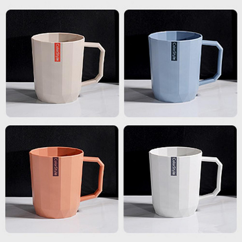 Izturīga zobu birstes krūze Smooth Edge zobu birstes krūze ar rokturi Ūdens uzglabāšanai Liela atverama zobu birste Zobu pastas krūze