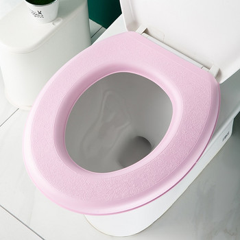 Σχήμα Ο Κάθισμα τουαλέτας Waterpoof Μαλακό κάλυμμα καθίσματος τουαλέτας Μπάνιο που πλένεται μαξιλάρι ντουλάπας μαξιλαριού μπιντέ Αξεσουάρ Κάλυμμα τουαλέτας