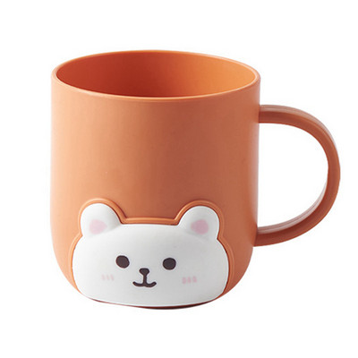 Cartoon Bear suuveetops Vannitoa harjamistass käepidemega Armas plastikust pesutops lastele hambaharjahoidja Külmade jookide tass