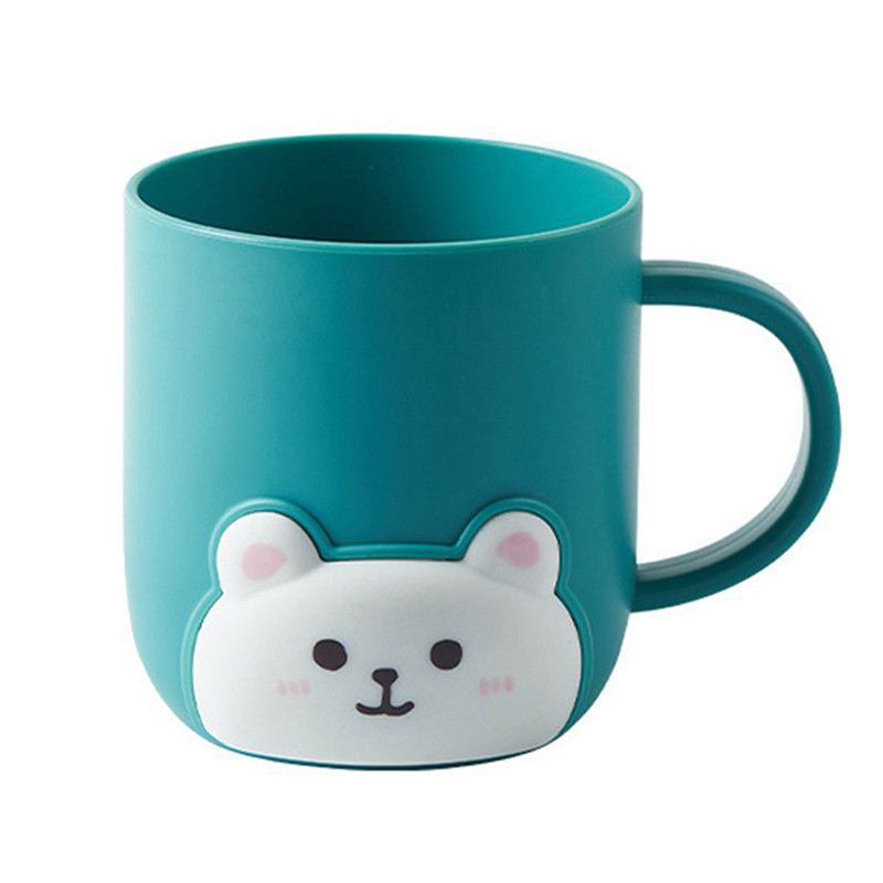 Cartoon Bear suuveetops Vannitoa harjamistass käepidemega Armas plastikust pesutops lastele hambaharjahoidja Külmade jookide tass