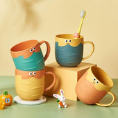 Παιδικά κινούμενα σχέδια Creative Strawberry Mouthwash Cup Φοιτητικός κοιτώνας Πλαστικό Κύπελλο Σπίτι Χαριτωμένο Χρώμα Βούρτσισμα Κύπελλο Καλαμάκι