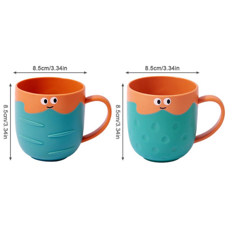 Vaikiškas animacinis filmukas Kūrybinis braškinis burnos skalavimo puodelis Studentų bendrabučio plastikinis puodelis Namai Mielos spalvos Spalvotas Šepetėlio puodelis Šiaudelis