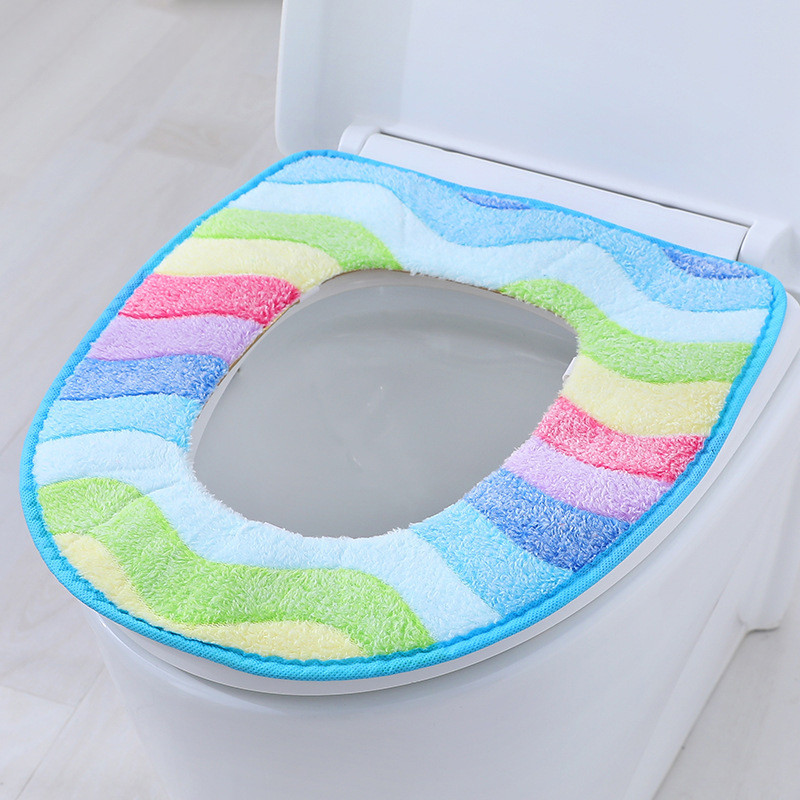 Coral Velvet WC prostirka Dvodijelna topla vodootporna WC daska Naljepnica Univerzalna WC navlaka