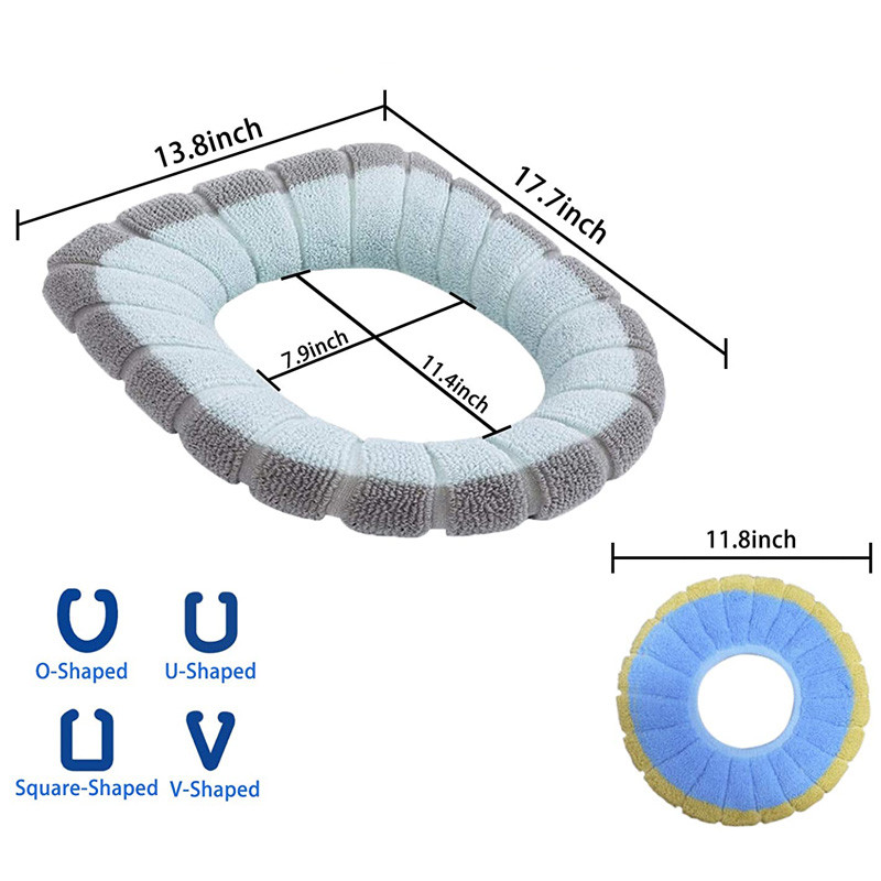 Zimska topla navlaka za WC školjku Periva kupaonska podloga za WC školjku Jastuk s ručkom Deblja mekana prostirka Toplija prostirka za stolac