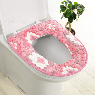Univerzalna navlaka za WC sjedalo Thickend WC prostirka Zimski WC jastuk od koraljnog flisa Closestool WC prostirka Poklopac poklopca Pristup kupaonici