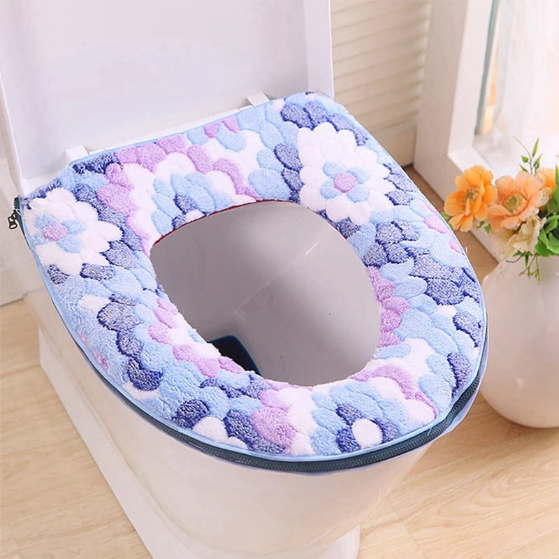 Univerzalna navlaka za WC sjedalo Thickend WC prostirka Zimski WC jastuk od koraljnog flisa Closestool WC prostirka Poklopac poklopca Pristup kupaonici