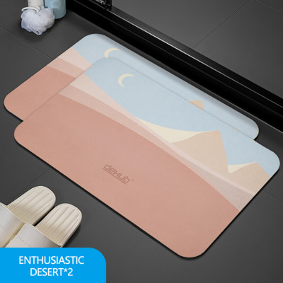 Diatomīta dubļu ūdens uzsūcošs paliktnis pēdām vannas istabas durvju aile Diatomīta paklājiņš tualetes neslīdošs ātri žūstošs paklājs tualetes spilvens