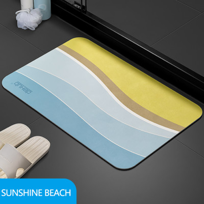 Diatomīta dubļu ūdens uzsūcošs paliktnis pēdām vannas istabas durvju aile Diatomīta paklājiņš tualetes neslīdošs ātri žūstošs paklājs tualetes spilvens