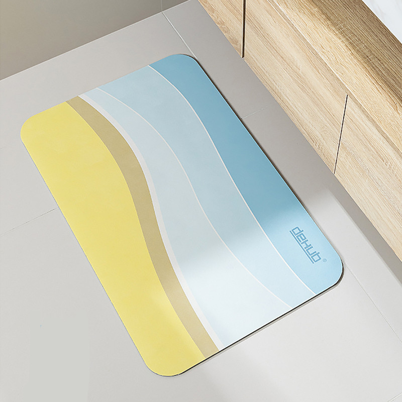 Diatomīta dubļu ūdens uzsūcošs paliktnis pēdām vannas istabas durvju aile Diatomīta paklājiņš tualetes neslīdošs ātri žūstošs paklājs tualetes spilvens