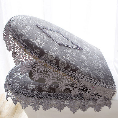 Fyjafon tualetes sēdekļa pārvalks Plīša mežģīņu tualetes poda sēdekļa pārvalks Sarkans bēšs vannas istabas dekoratīvais pārvalks tualetes putekļu necaurlaidīgam pārklājam