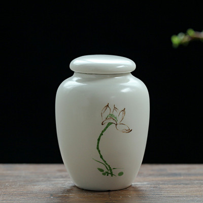 Mini balti keramikas mājdzīvnieku pelni urnas kremācijas pelnu turētājs Mazu dzīvnieku mājdzīvnieku papagaiļu putnu bēru piemiņas zārks apbedīšanas urnas nišā