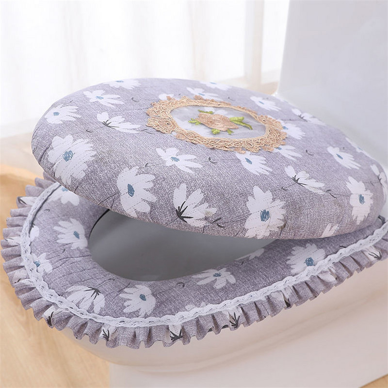 Jastuk za WC školjku Patent zatvarač Izvezena ručka Zimska toplina Vodootporna WC daska Four Seasons Univerzalni ansambl De Salle