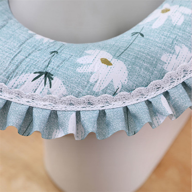 Jastuk za WC školjku Patent zatvarač Izvezena ručka Zimska toplina Vodootporna WC daska Four Seasons Univerzalni ansambl De Salle