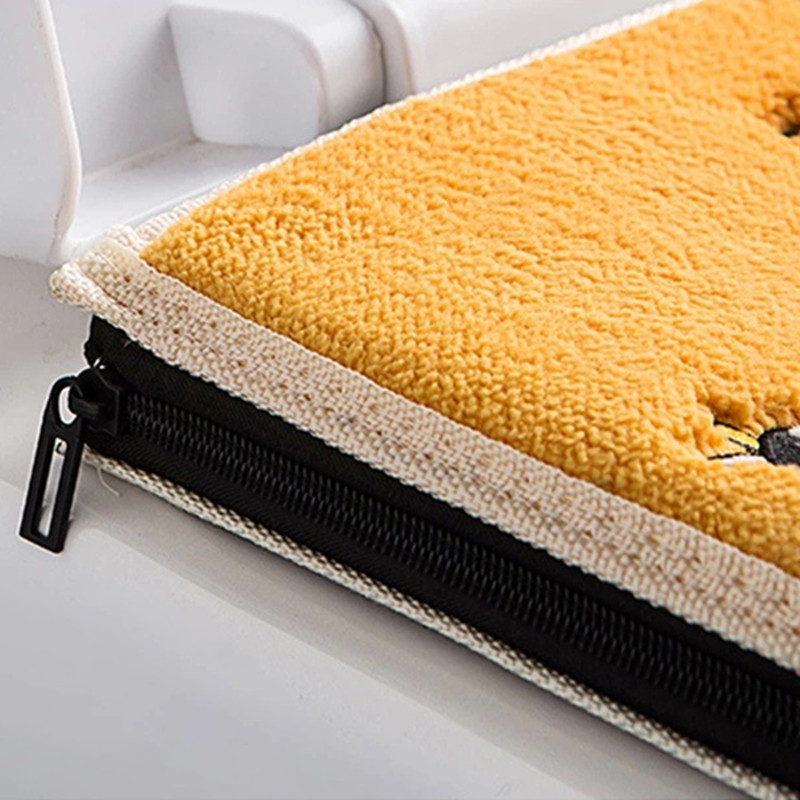 Karikatūra Rabbit Pattern Tualetes sēdekļa pārvalks ar rokturi Mīksts, silts rāvējslēdzējs Tualetes sēdekļa spilvens Closestool Mat Vannas istabas aksesuāri