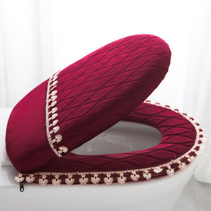 Fürdőszoba melegítő WC ülőke kendő Puha Closestool mosható fedél Felső huzat párna vastagított WC ülőke kellékek