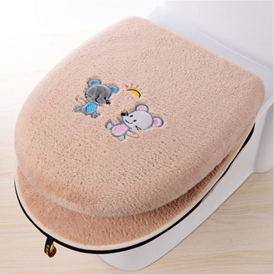 Fürdőszoba melegítő WC ülőke kendő Puha Closestool mosható fedél Felső huzat párna vastagított WC ülőke kellékek