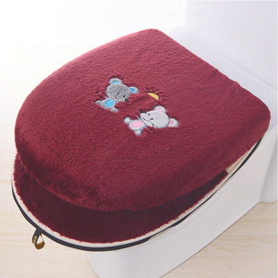 Fürdőszoba melegítő WC ülőke kendő Puha Closestool mosható fedél Felső huzat párna vastagított WC ülőke kellékek