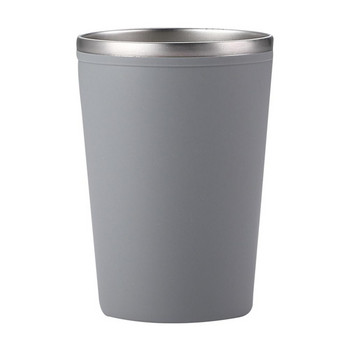 420 ml чаша за баня Модерна минималистична двуслойна едноцветна чаша за напитки от неръждаема стомана за многократна употреба Аксесоари за баня