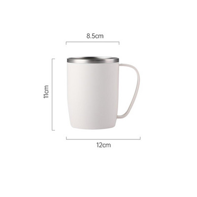 Kupaonska šalica od 420 ml Moderna minimalistička dvoslojna jednobojna šalica za piće od nehrđajućeg čelika za višekratnu upotrebu Kupaonski pribor