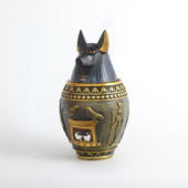 Mājdzīvnieku izstrādājumi Ēģiptes lolojumdzīvnieku urnas rotājumi Carnopic jar Ornament Home Decoration Anubis Ornament Storage Jar