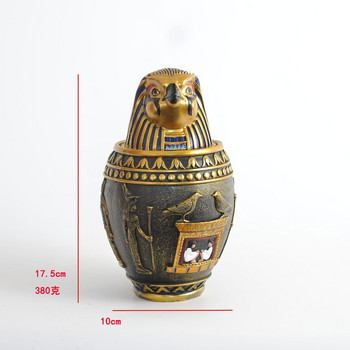 Προϊόντα κατοικίδιων ζώων Αίγυπτος Στολίδι για δοχεία για κατοικίδια Carnopic Βάζο Στολίδι για το σπίτι Διακοσμητικό βάζο αποθήκευσης Anubis