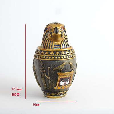 Mājdzīvnieku izstrādājumi Ēģiptes lolojumdzīvnieku urnas rotājumi Carnopic jar Ornament Home Decoration Anubis Ornament Storage Jar